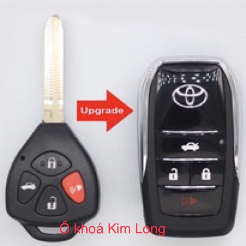 Chìa khoá độ gập theo chìa zin xe CAMRY 4 nút