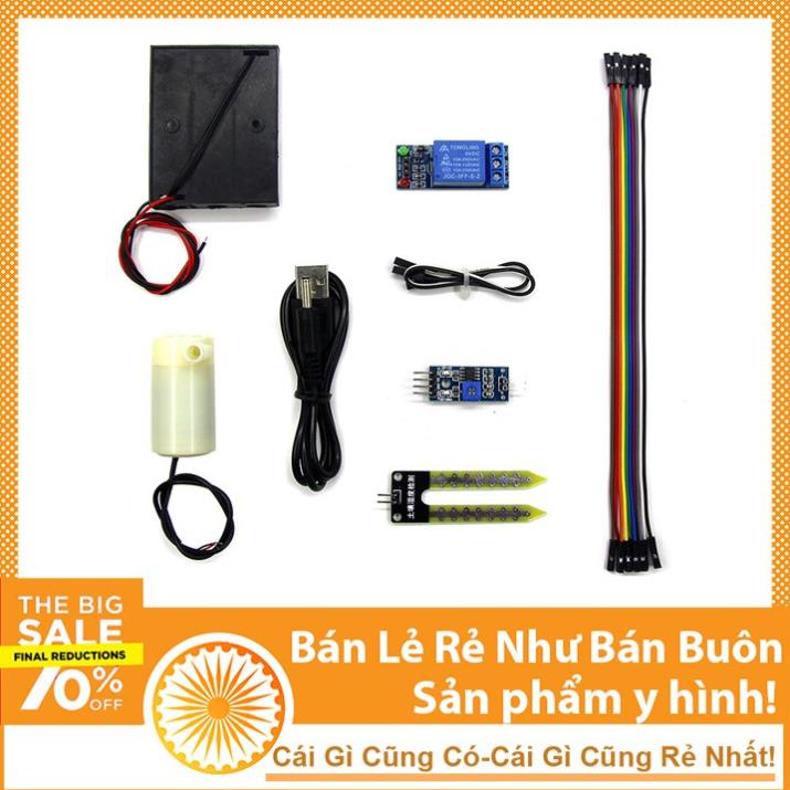 Bộ Combo Chế Hệ Thống Tưới Cây Tự Động Sử Dụng Cảm Biến Độ Ẩm