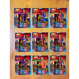 Thẻ cầu thủ match attax Clb Barcelona bản kỉ niệm El clasico 2020 Barca