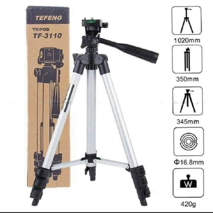 Gậy chụp ảnh 3 chân, gậy chụp hình Tripod tf 3110, livestream cực tốt tương thích nhiều dòng máy