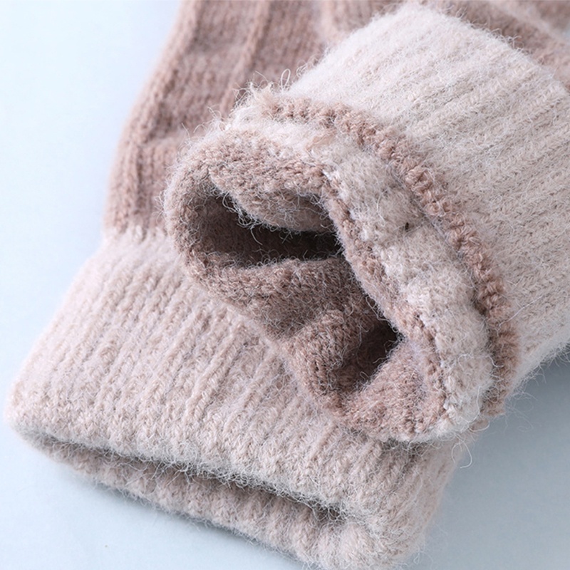 Găng Tay Dệt Kim Hở Ngón Thời Trang Mùa Đông Cho Nam Và Nữ