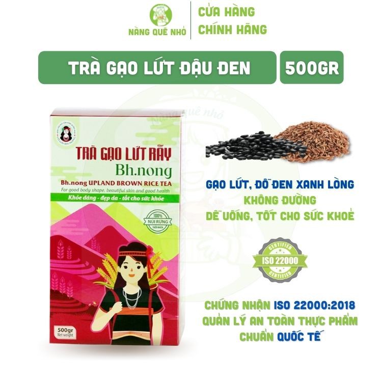 Trà Gạo Lứt Cô gái BHNONG, Trà Gạo Lứt Đậu Đen Rang Tay BH NONG Detox Thanh Lọc Cơ Thể Giảm Cân