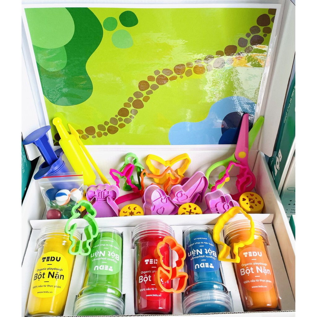 Bột nặn đất nặn an toàn TEDU - combo 11: Cô gái sành điệu
