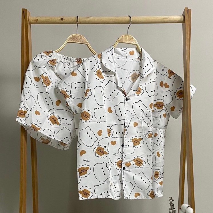 Đồ bộ pijama đùi Kate freesize&lt;60kg (Mã 02)