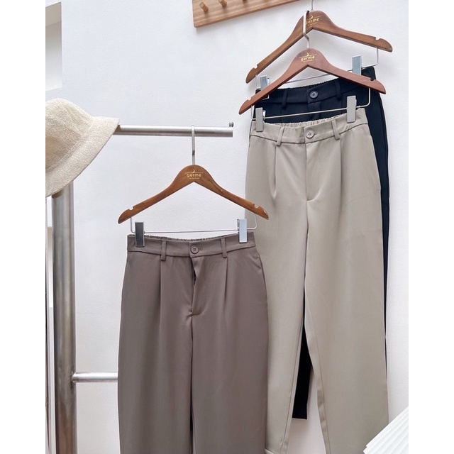 Quần baggy vải nữ gấu gập 57q02 by germe