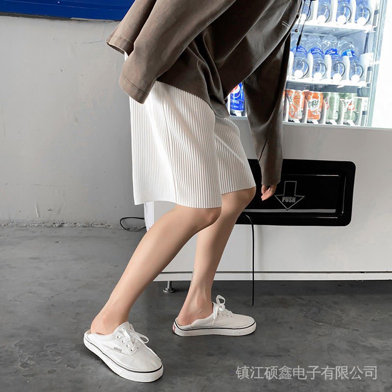 Quần Short Dáng Suông Rộng Xếp Ly Nhanh Khô Thời Trang Xu Hướng Đường Phố