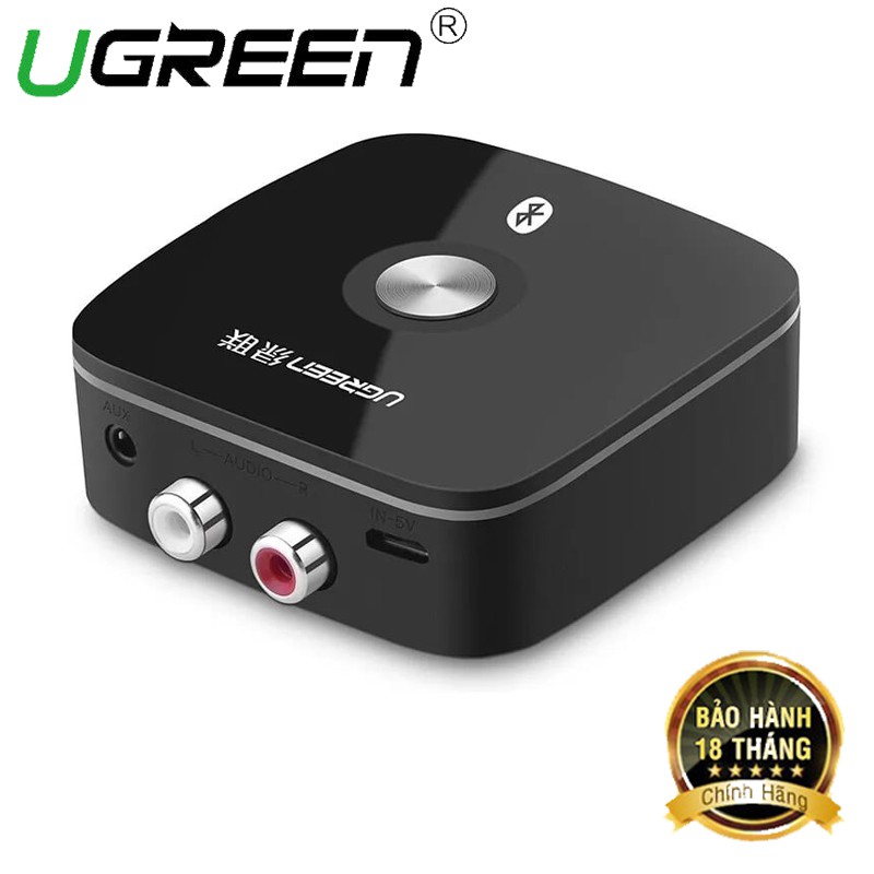 Bộ Thu Bluetooth 4.1 Cho Loa, Amply Chính Hãng Ugreen 30445 - Hỗ Trợ Cổng 3.5mm, Bông Sen