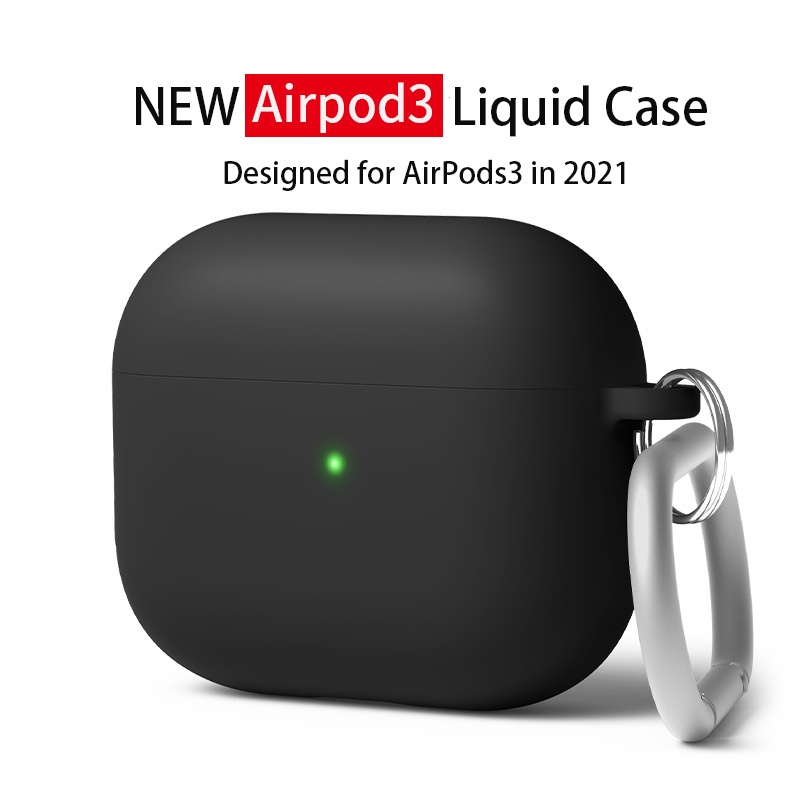 Vỏ Bảo Vệ Hộp Sạc Tai Nghe compatible AirPods 3Th Generation 2021 Apple compatible AirPods 3 3rd Bằng Silicon Màu Trơn