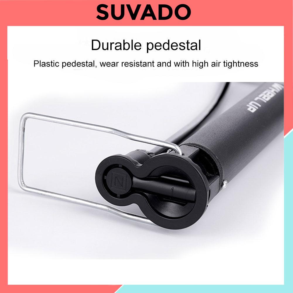 Bơm xe đạp xe máy bóng bay W3235 có đồng hồ bơm khỏe nhanh đầy hơi áp suất cao 120 psi tiện dụng SUVADO