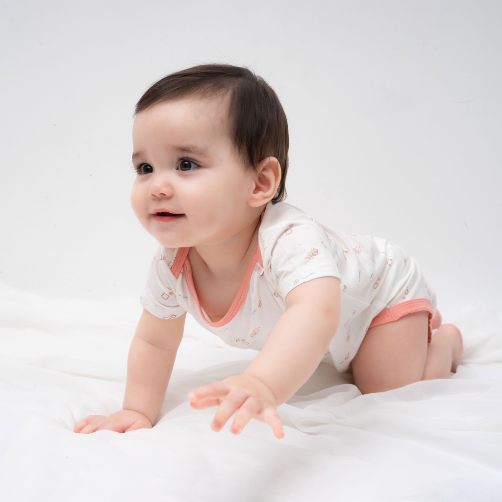 Bodychip ngắn tay cổ chồm - Bambus Techno BU