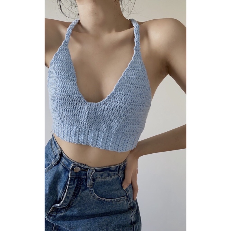 Thera Crochet-Áo len móc handmade bralete
