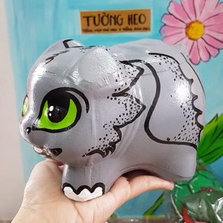 Heo đất handmade - rồng bóng đêm