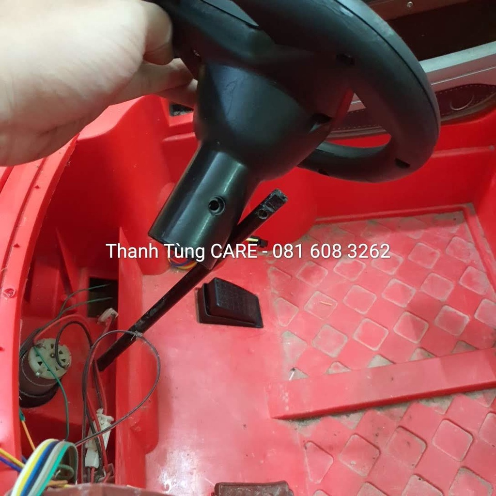 Vô Lăng Xe Điện Trẻ Em Merxedes trục 1.2cm | Đa năng, lắp cho nhiều xe | Có nút nhấn Còi & Nhạc
