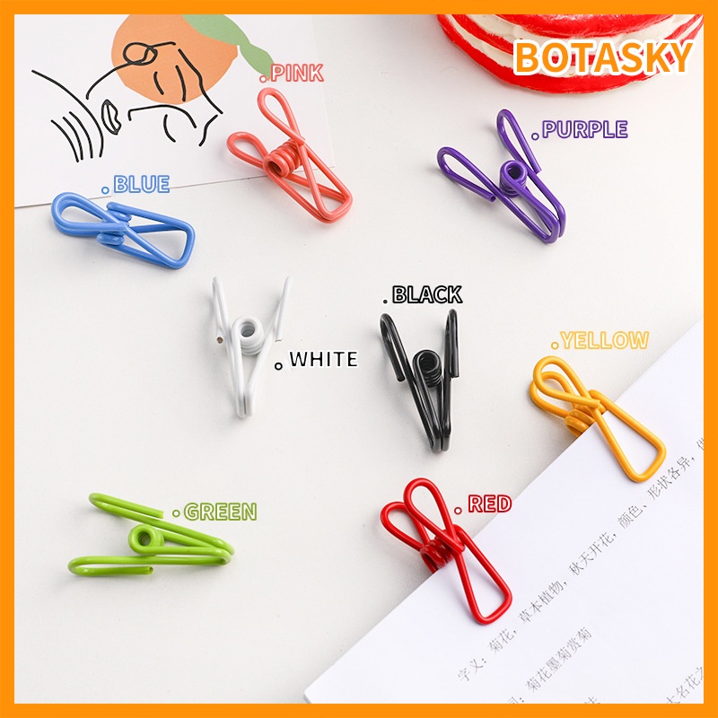 Set 2 Kẹp Kim Loại Phơi Quần Áo Đa Năng Chống Gió Màu Kẹo Ngọt