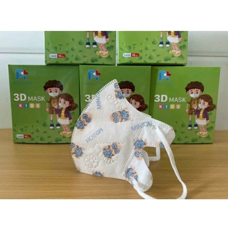 khẩu trang 3d cho bé có hình hộp 10 cái cho bé 4 đến 8 tuổi