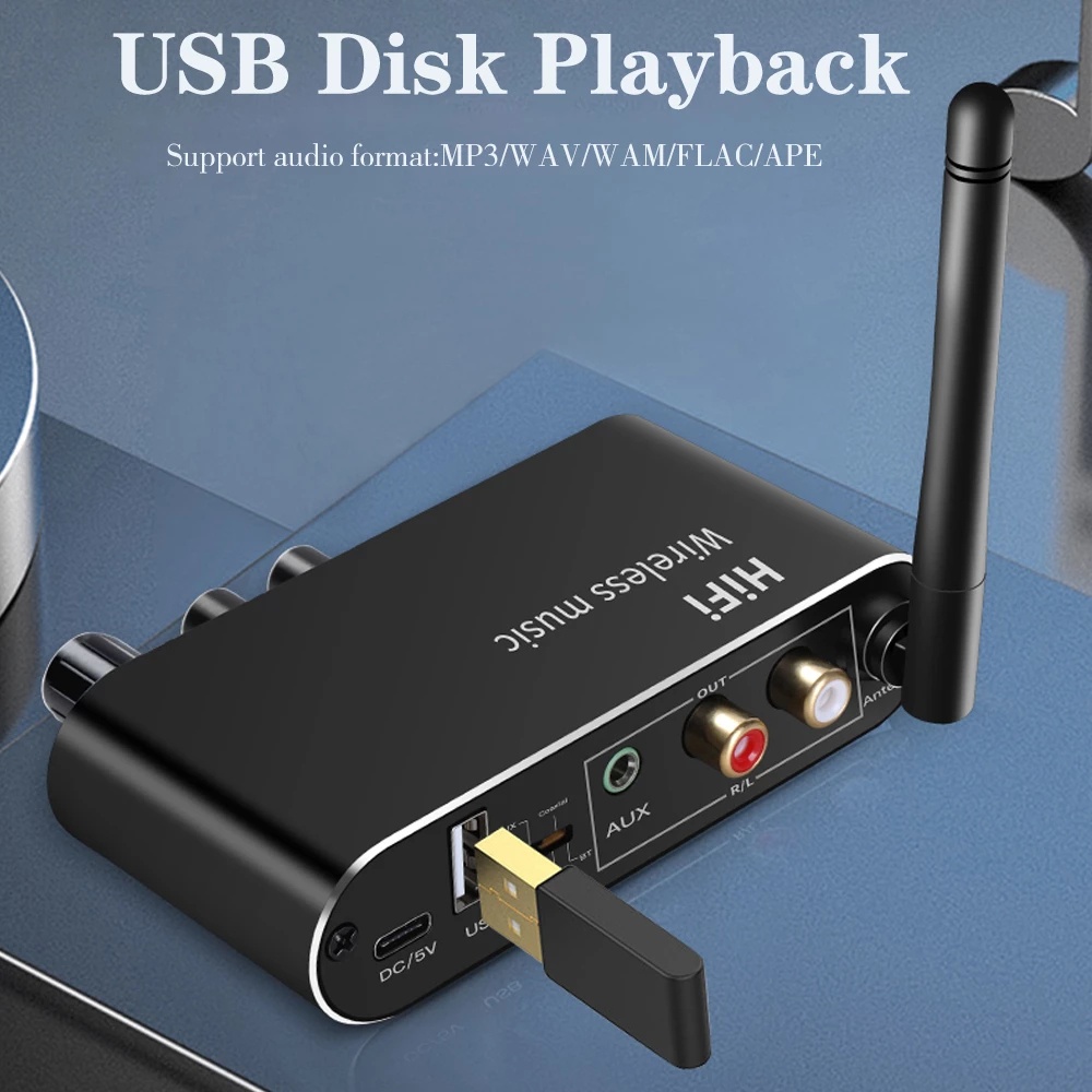 Bộ Thiết Bị Nhận Tín Hiệu Âm Thanh Bluetooth 5.1 Giắc Cắm 3.5 Mm Aux Không Dây Chuyên Dụng