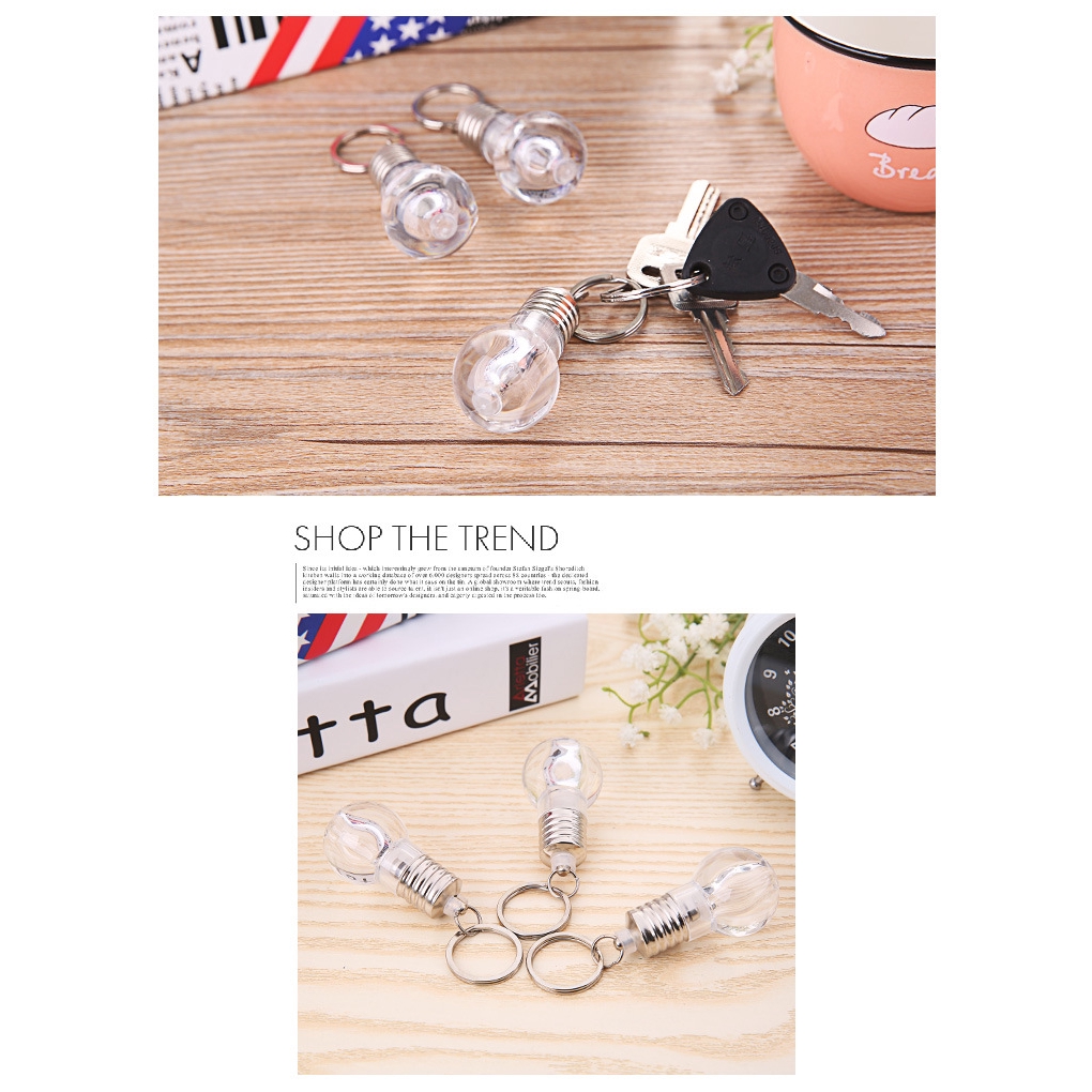 LED Flashlight Light colorful Mini Bulb Lamp Key Chain Ring Keychain Clear Lamp Torch Keyring