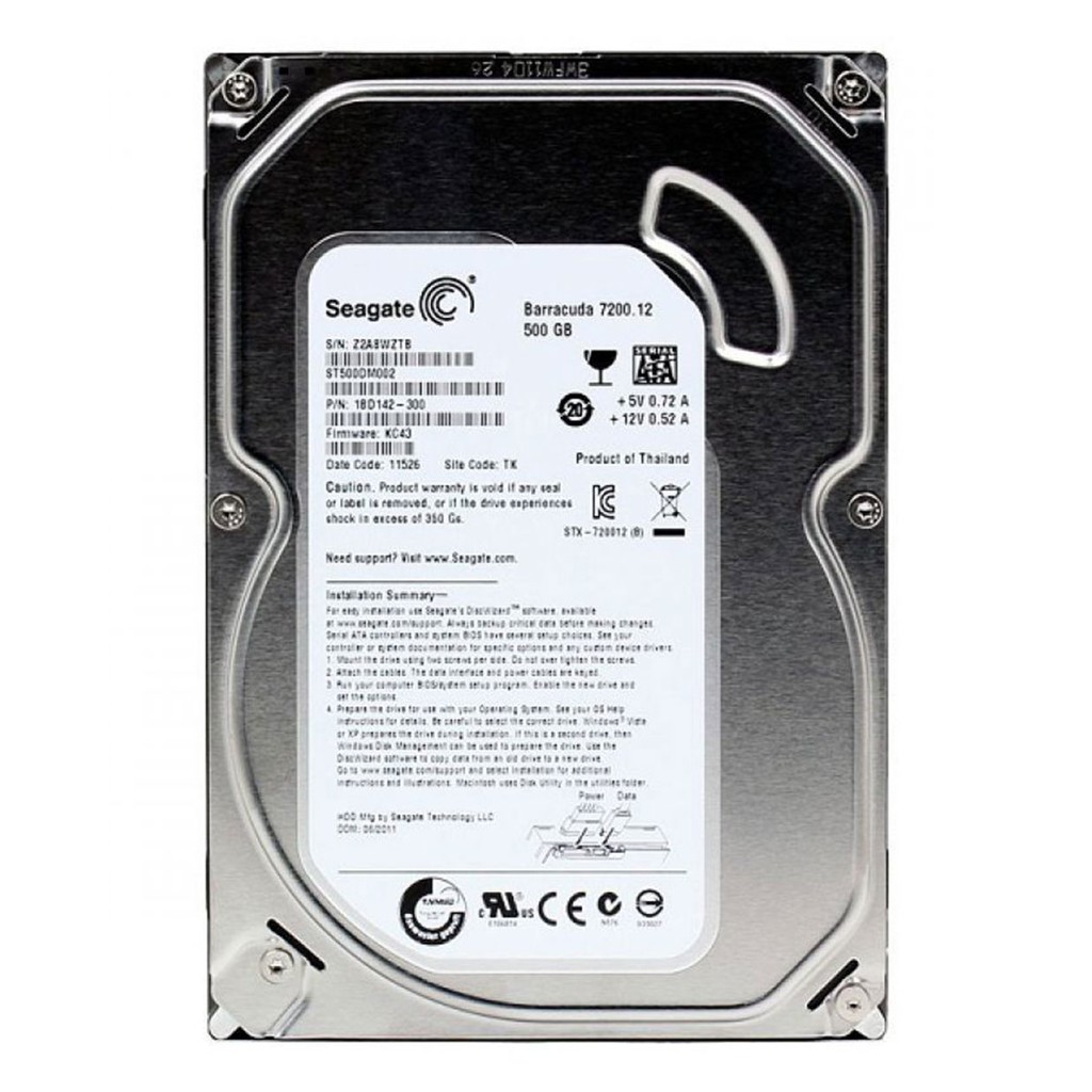 Ổ cứng máy tính HDD 500gb Seagate, bảo hành 2 năm