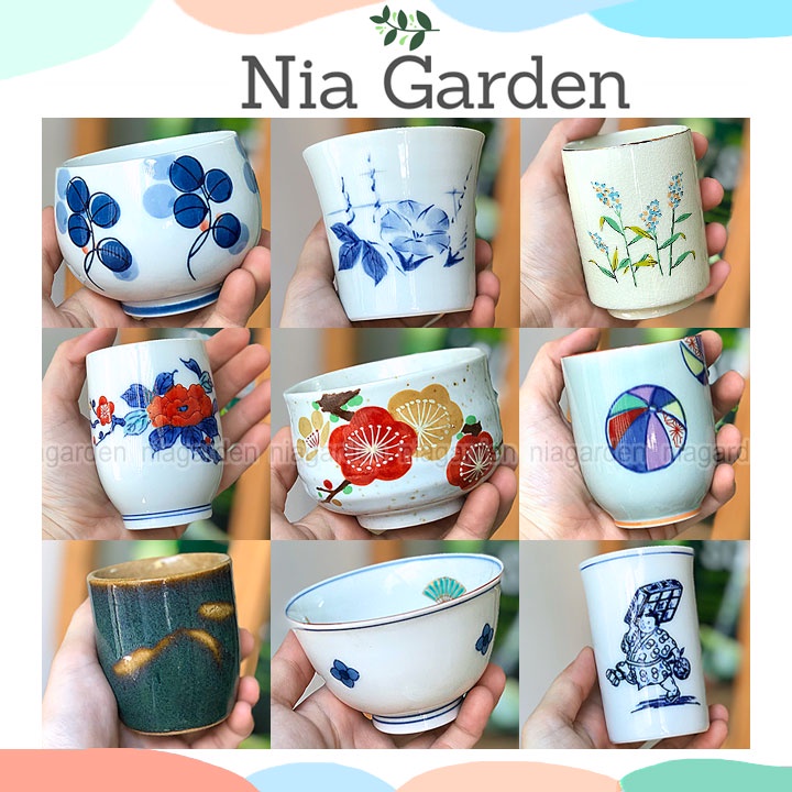 (G133) Chậu sứ mini trồng sen đá xương rồng gốm sứ (đã khoan lỗ) Nia Garden GSN