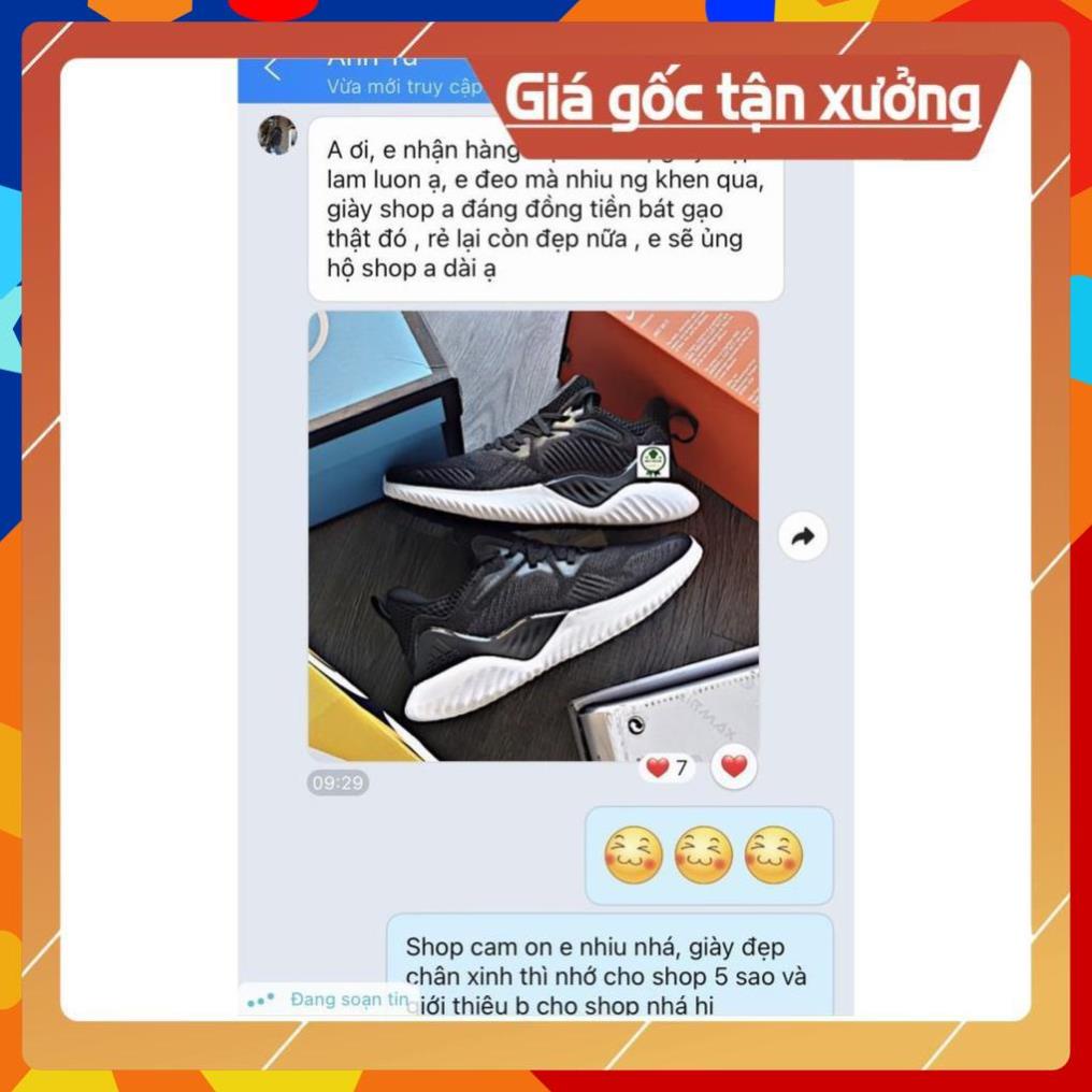 [FreeShip+Giá Hủy Diệt] Giầy Alphabounce xịn sò Full phụ kiện, Giày Sneaker Alphabounce đen đế trắng , Hót trend