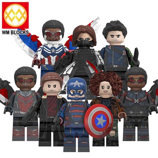 Bộ 8 Mô Hình Lắp Ráp play Nhân Vật mavel Wm6117