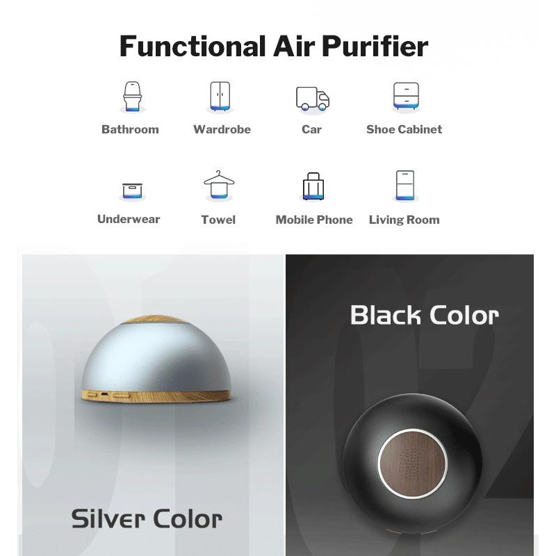 Máy tạo khí Ozone khử mùi cho xe hơi, tủ lạnh, tủ giày, tủ quần áo, nhà tắm Gx-Diffuser C03 - hàng chính hãng