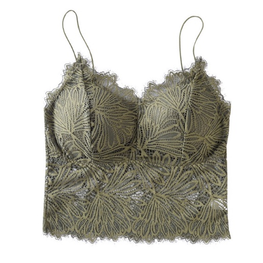 Áo Bra 2 dây kiểu Croptop Ren Sexy hàn quốc có đệm mút mỏng nâng ngực BRA09