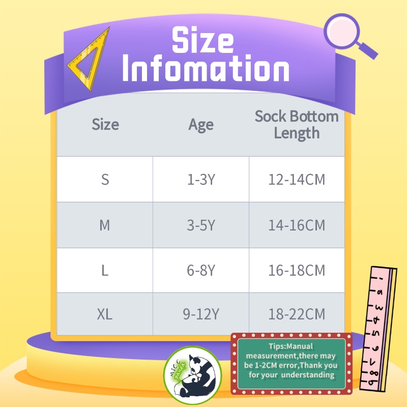 1 gói 5 cặp 1-12 tuổi hít thở vớ công chúa vớ net vớ cô gái vớ mùa hè hoạt hình