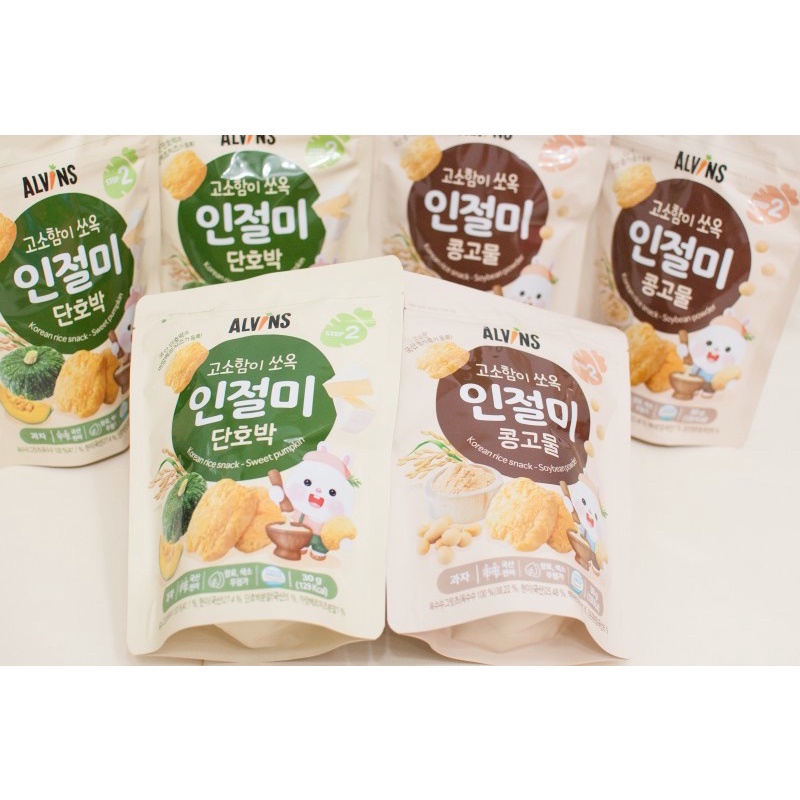 Bánh ăn dặm gạo lút Alvins vị mặn cho bé 7m+ 30gram (Hàn Quốc)