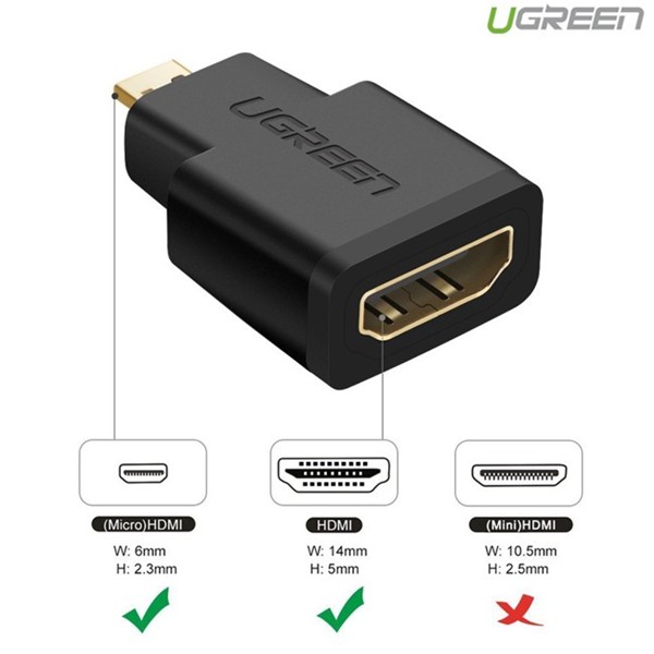 Đầu chuyển Micro HDMI sang HDMI cao cấp Ugreen 20106