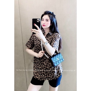 Set Bộ Sơ Mi Vằn Báo So Hot
