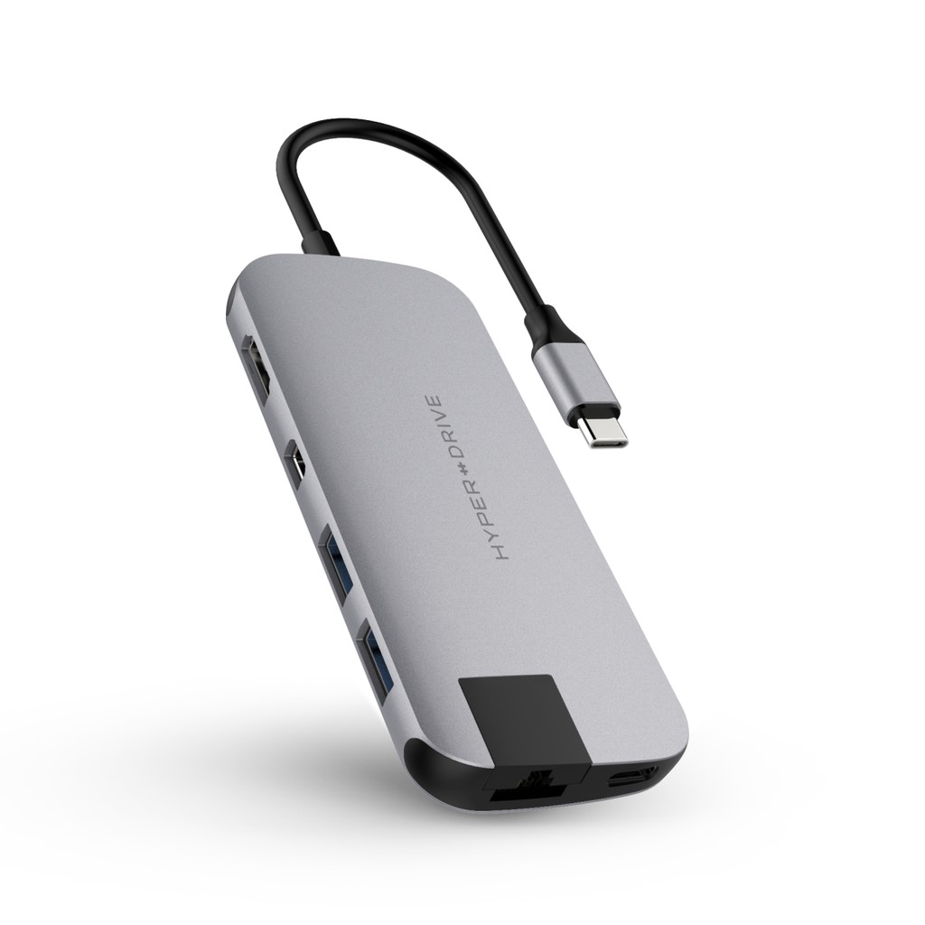 Cổng chuyển Hyperdrive SLIM 8 in 1 USB-C Hub for MacBook, PC & Devices - Bảo hành 12 tháng