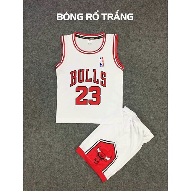 BỘ TRẺ EM BÓNG RỔ NBA BULL WHITE