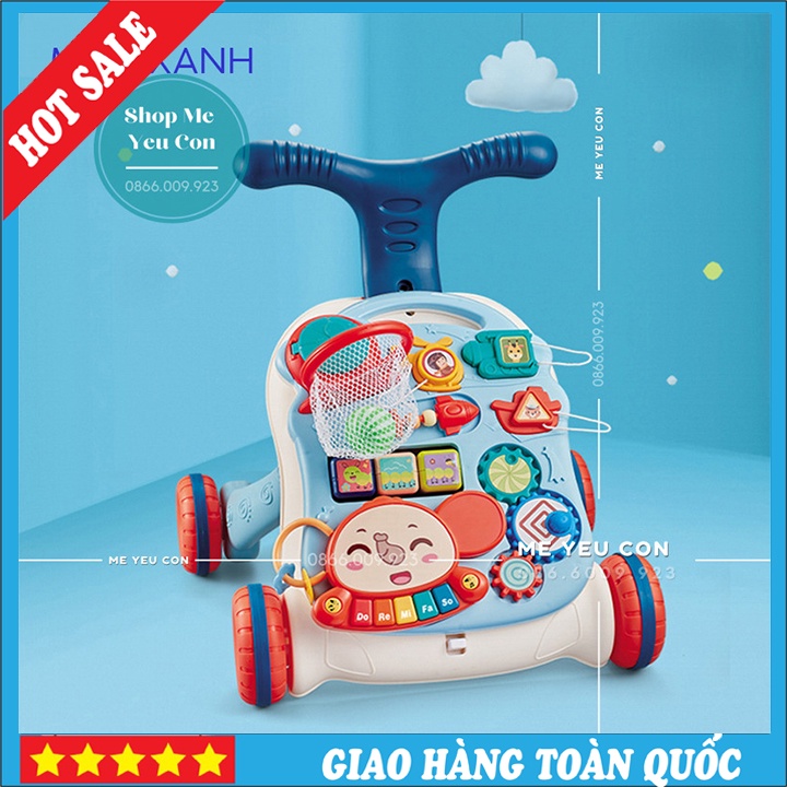 Xe Tập Đi Đa Năng Chống Vòng Kiềng Kèm Bàn Chơi Phát Nhạc, Xe Tập Đi Cho Bé ♻️FREESHIP♻️