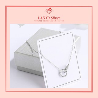 [TẶNG HỘP + KHĂN] Dây chuyền nữ bạc Ý nhẫn đôi - Vòng cổ bạc nữ