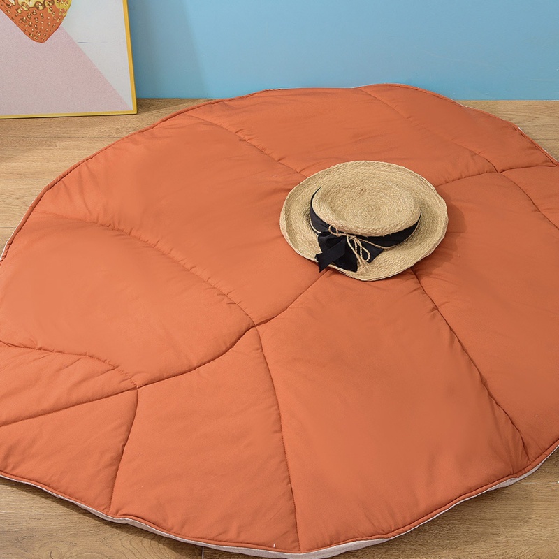 Thảm Bò Chất Liệu Cotton Hình Chiếc Lá Dùng Để Trang Trí Phòng Bé