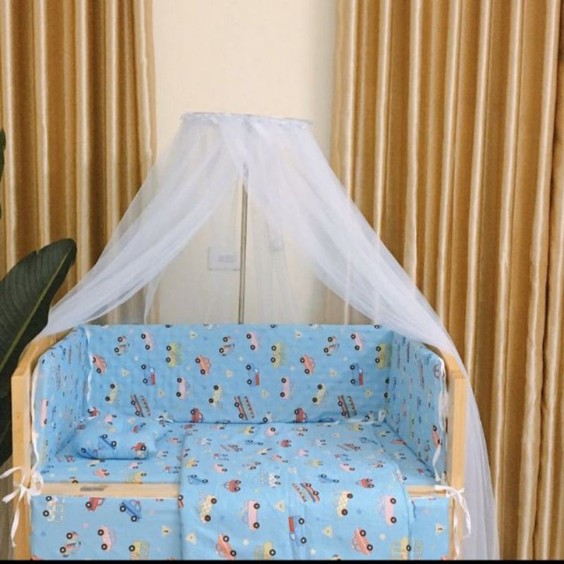 Màn cũi cho bé + thanh treo inox đẹp không sắc cạnh