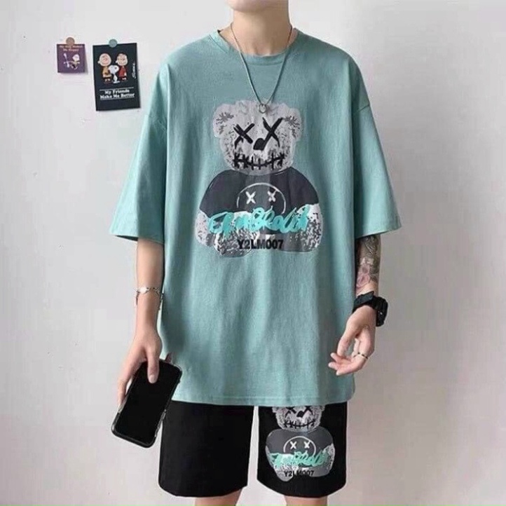 FREESHIP [ Sản Phẩm Mới ] Bộ đồ hè đôi GẤU KWAS unisex nam nữ siêu cấp, Chất cotton lạnh