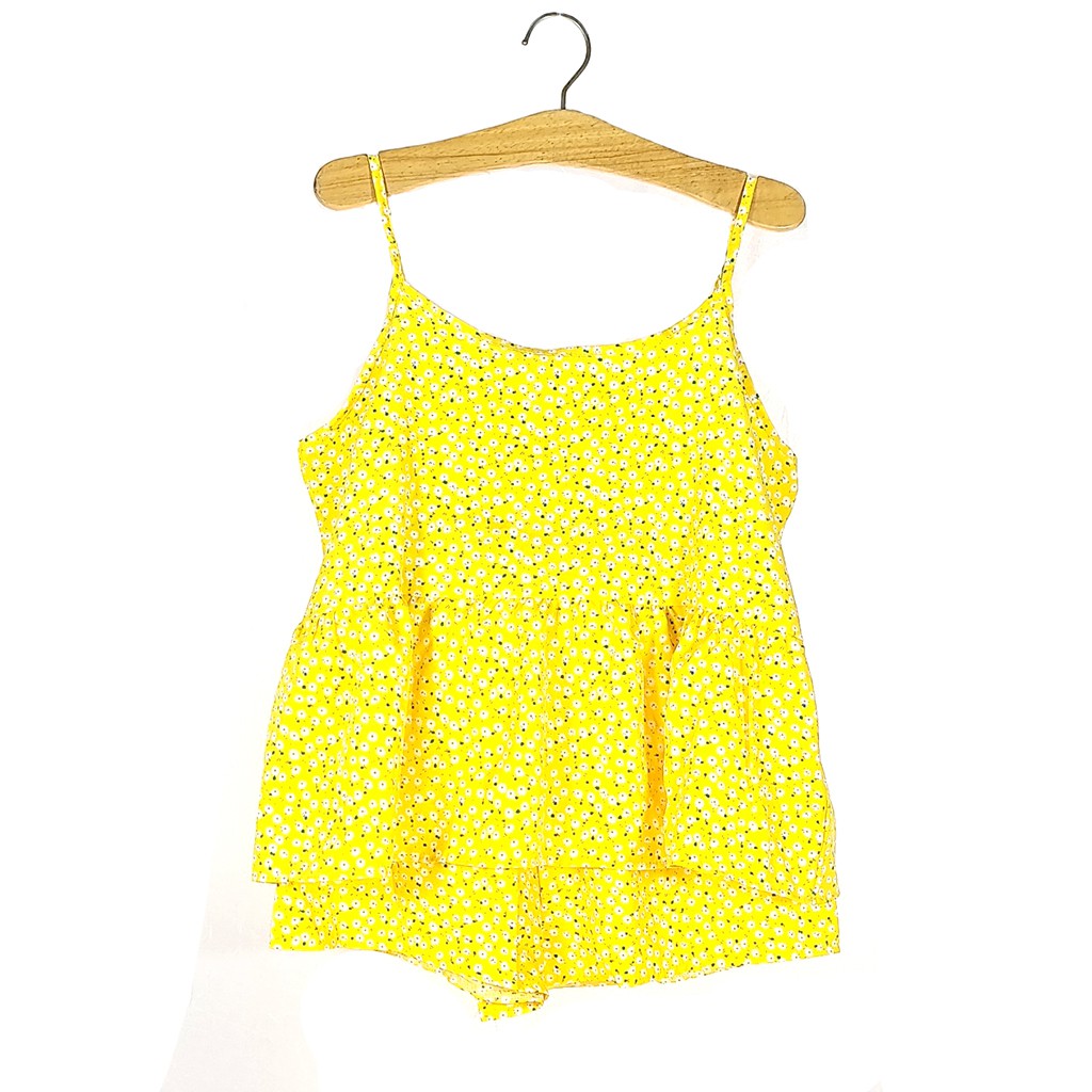 [Mã SMA071008 hoàn 10K xu đơn 0Đ] Bộ đồ ngủ mặc nhà 2 dây lụa hoa nhí dễ thương size 40-65kg | BigBuy360 - bigbuy360.vn