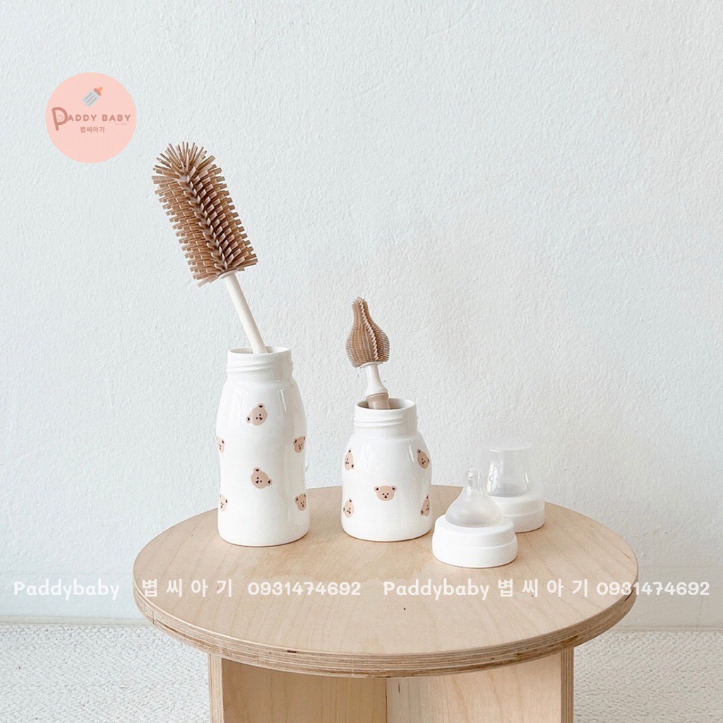 Cọ rửa bình sữa silicon Dottodot x Tgm nội địa Hàn cho bé - Made In Korea