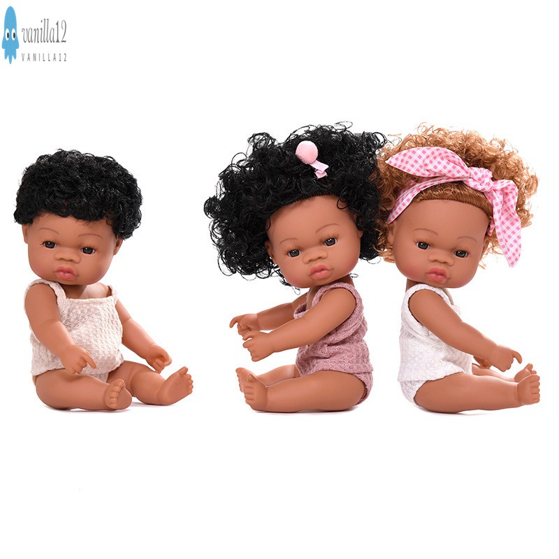 Black Skin African Girl Baby Doll for Kids Fashion Play Toy Perfect for Birthday Christmas Gift