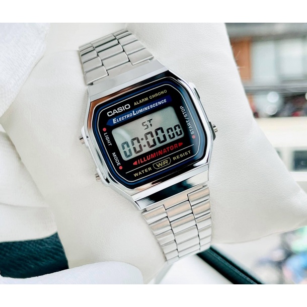 Đồng hồ Nam nữ Casio A168 chống nước dây thép cao cấp
