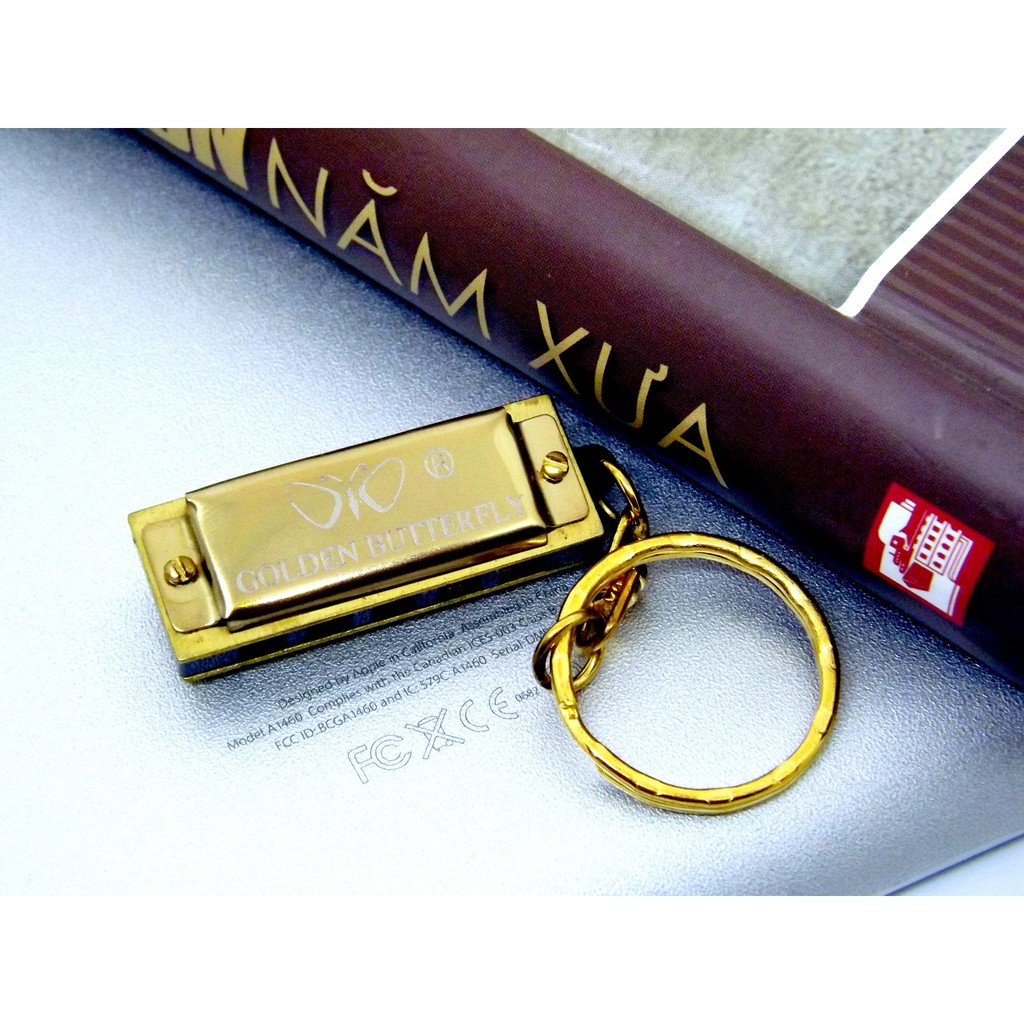 Kèn harmonica mini Golden Butterfly 5 lỗ Có Clip Thực Tế