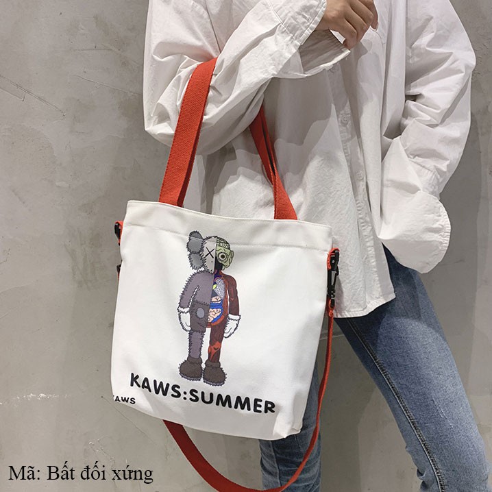 {SUSAM STORE} ---HÀNG LOẠI I--- TÚI VẢI TOTE ULZZANG CÁC NHÂN VẬT KAWS SUMMER ĐEO CHÉO VÀ XÁCH CÁ TIỆN