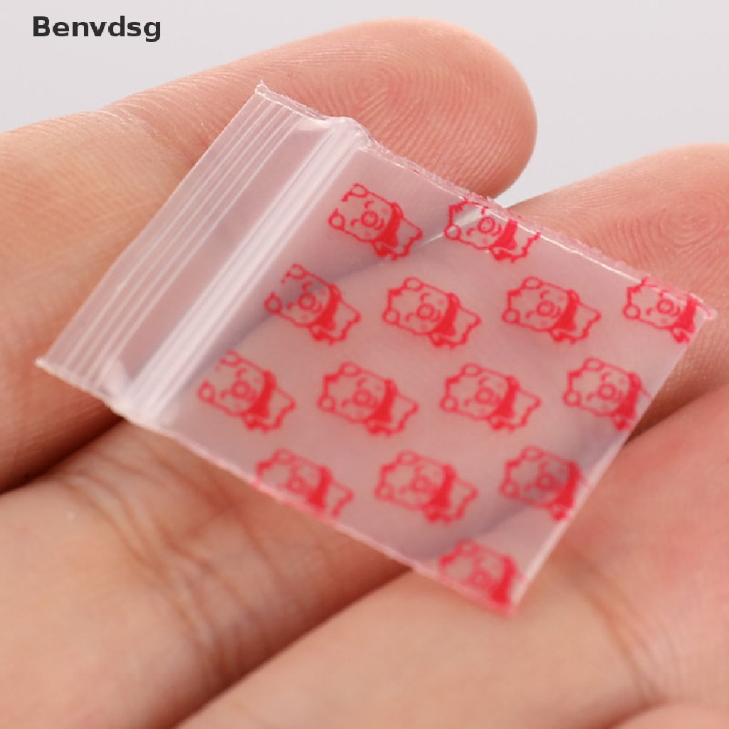 Set 100 Túi Zip Nhựa Mini Đựng Thuốc Tiện Dụng