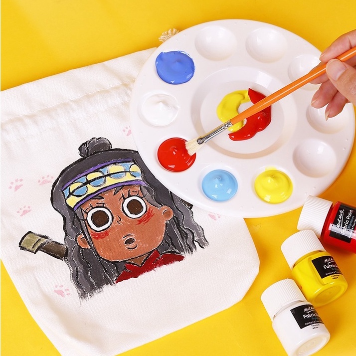 Khay Pha Màu Nhựa Tròn 17cm Mont Marte - Round Plastic Palette 17cm