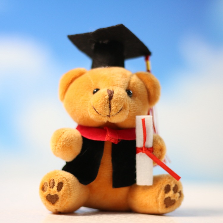 Móc Khóa Hình Chú Gấu Nhồi Bông Đáng Yêu 3 Màu 12cm