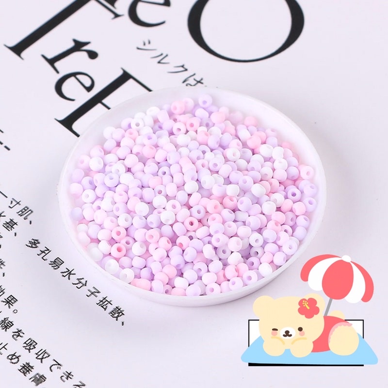 Hạt cườm mờ xâu vòng handmade, hạt cườm mix màu ,hạt gạo xâu vòng tay , vòng chân diy handmade