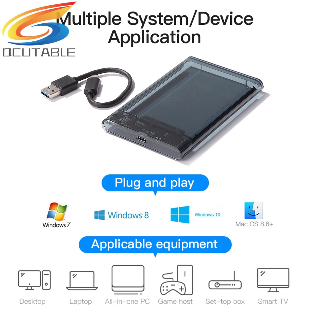 Vỏ đựng ổ cứng ngoài USB 3.1 Type-C 2.5 inch SATA HDD SSD