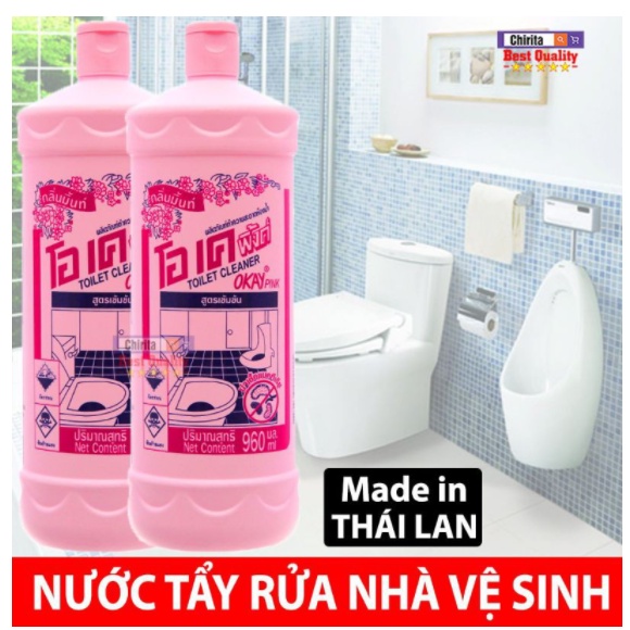 [HÀNG THÁI] Tẩy Bồn Cầu Okay Pink Thái Lan 960ml